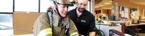 Firefighter Doing Physical Therapy