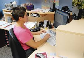 Office Worker Working without Pain