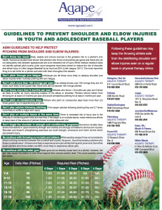 Guidelines to Prevent Injuries to Baseball Players